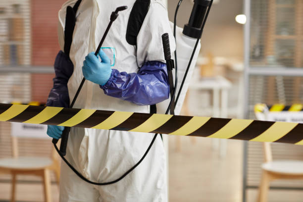 Professional Sewage Cleanup technician working in Pinehurst, ID